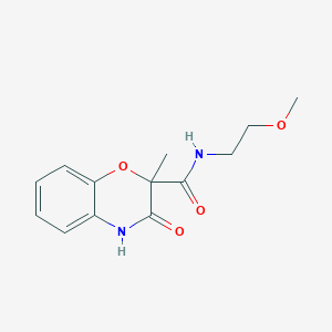 molecular formula C13H16N2O4 B3159285 N-(2-methoxyethyl)-2-methyl-3-oxo-3,4-dihydro-2H-1,4-benzoxazine-2-carboxamide CAS No. 861211-65-6
