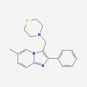 molecular formula C19H21N3S B3159286 6-Methyl-2-phenyl-3-(1,4-thiazinan-4-ylmethyl)imidazo[1,2-a]pyridine CAS No. 861212-39-7