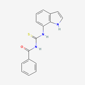 molecular formula C16H13N3OS B3159291 N-benzoyl-N'-(1H-indol-7-yl)thiourea CAS No. 861212-42-2