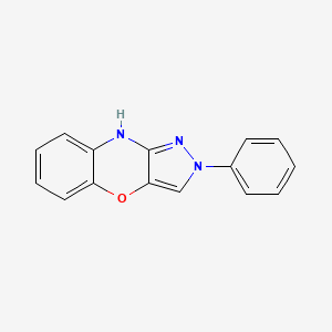 molecular formula C15H11N3O B3159305 2-Phenyl-2,9-dihydropyrazolo[4,3-b][1,4]benzoxazine CAS No. 861212-91-1