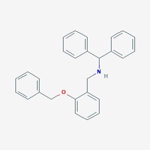 molecular formula C27H25NO B315932 N-benzhydryl-N-[2-(benzyloxy)benzyl]amine 
