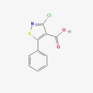 molecular formula C10H6ClNO2S B3159336 3-Chloro-5-phenylisothiazole-4-carboxylic acid CAS No. 86125-06-6