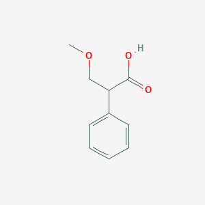 molecular formula C10H12O3 B3159344 3-Methoxy-2-phenyl-propanoic acid CAS No. 861323-95-7