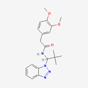 molecular formula C21H26N4O3 B3159348 N-(1-(1H-苯并[d][1,2,3]三唑-1-基)-2,2-二甲基丙基)-2-(3,4-二甲氧基苯基)乙酰胺 CAS No. 861393-66-0