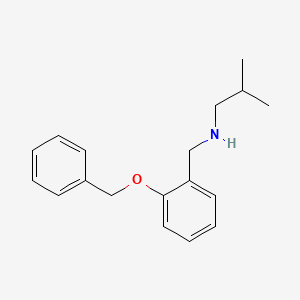 molecular formula C18H23NO B3159362 {[2-(Benzyloxy)phenyl]methyl}(2-methylpropyl)amine CAS No. 861408-27-7
