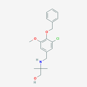 molecular formula C19H24ClNO3 B315937 2-{[4-(Benzyloxy)-3-chloro-5-methoxybenzyl]amino}-2-methyl-1-propanol 