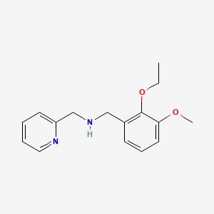 molecular formula C16H20N2O2 B3159370 1-(2-ethoxy-3-methoxyphenyl)-N-(pyridin-2-ylmethyl)methanamine CAS No. 861409-96-3