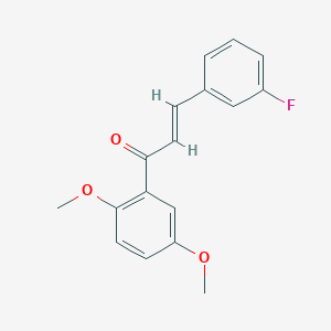 molecular formula C17H15FO3 B3159376 (2E)-1-(2,5-Dimethoxyphenyl)-3-(3-fluorophenyl)prop-2-en-1-one CAS No. 861427-61-4