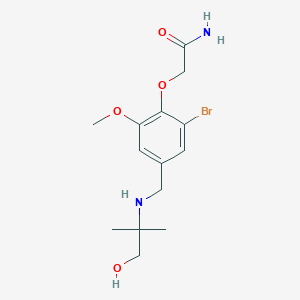 2-(2-Bromo-4-{[(2-hydroxy-1,1-dimethylethyl)amino]methyl}-6-methoxyphenoxy)acetamide