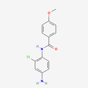 molecular formula C14H13ClN2O2 B3159380 N-(4-amino-2-chlorophenyl)-4-methoxybenzamide CAS No. 861433-87-6