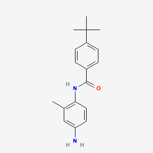 molecular formula C18H22N2O B3159396 N-(4-Amino-2-methylphenyl)-4-(tert-butyl)benzamide CAS No. 861439-95-4