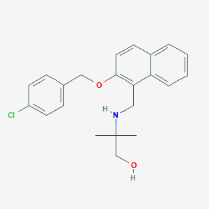 molecular formula C22H24ClNO2 B315942 2-[({2-[(4-Chlorobenzyl)oxy]-1-naphthyl}methyl)amino]-2-methyl-1-propanol 