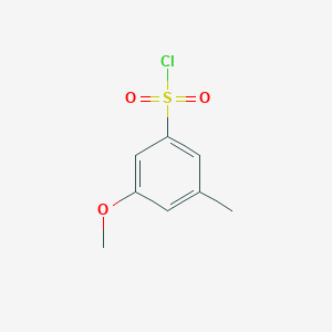 molecular formula C8H9ClO3S B3159422 3-甲氧基-5-甲基苯磺酰氯 CAS No. 861560-21-6