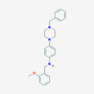 molecular formula C25H29N3O B315944 4-(4-benzylpiperazin-1-yl)-N-(2-methoxybenzyl)aniline 