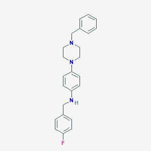 molecular formula C24H26FN3 B315945 N-[4-(4-benzyl-1-piperazinyl)phenyl]-N-(4-fluorobenzyl)amine 