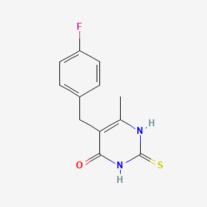 molecular formula C12H11FN2OS B3159463 5-(4-Fluorobenzyl)-2-mercapto-6-methylpyrimidin-4-ol CAS No. 862104-74-3
