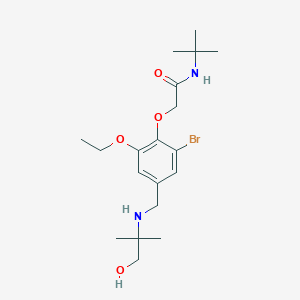 molecular formula C19H31BrN2O4 B315947 2-(2-bromo-6-ethoxy-4-{[(2-hydroxy-1,1-dimethylethyl)amino]methyl}phenoxy)-N-(tert-butyl)acetamide 