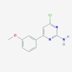 molecular formula C11H10ClN3O B3159472 4-Chloro-6-(3-methoxyphenyl)pyrimidin-2-amine CAS No. 862168-12-5