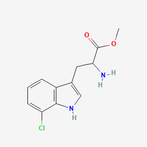 molecular formula C12H13ClN2O2 B3159476 methyl 2-amino-3-(7-chloro-1H-indol-3-yl)propanoate CAS No. 862377-53-5