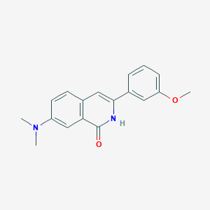 molecular formula C18H18N2O2 B3159478 1(2H)-异喹啉酮，7-(二甲氨基)-3-(3-甲氧基苯基)- CAS No. 862469-60-1