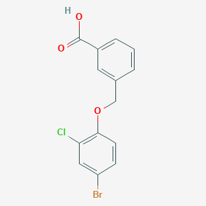 molecular formula C14H10BrClO3 B3159543 3-[(4-Bromo-2-chlorophenoxy)methyl]benzoic acid CAS No. 862713-26-6