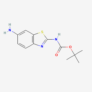 molecular formula C12H15N3O2S B3159556 tert-Butyl (6-aminobenzo[d]thiazol-2-yl)carbamate CAS No. 862822-07-9