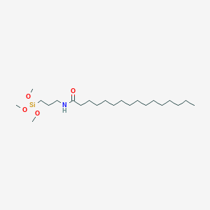 molecular formula C22H47NO4Si B3159562 Hexadecanamide, N-[3-(trimethoxysilyl)propyl]- CAS No. 862822-32-0