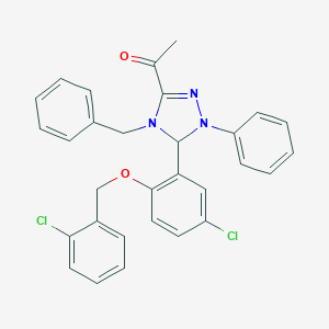 1-(4-benzyl-5-{5-chloro-2-[(2-chlorobenzyl)oxy]phenyl}-1-phenyl-4,5-dihydro-1H-1,2,4-triazol-3-yl)ethanone