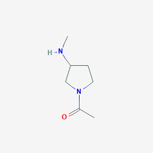 molecular formula C7H14N2O B3159592 1-(3-Methylamino-pyrrolidin-1-yl)-ethanone CAS No. 863248-50-4