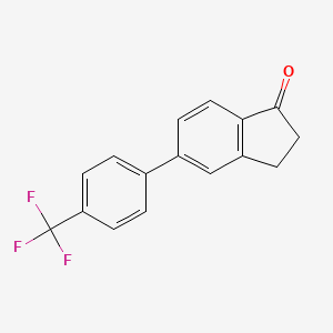 molecular formula C16H11F3O B3159616 5-(4-(Trifluoromethyl)phenyl)-1-indanone CAS No. 863479-29-2