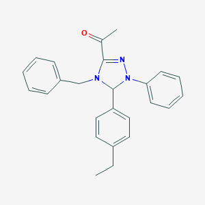 molecular formula C25H25N3O B315962 1-[4-benzyl-5-(4-ethylphenyl)-1-phenyl-4,5-dihydro-1H-1,2,4-triazol-3-yl]ethanone 