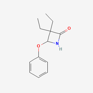 molecular formula C13H17NO2 B3159621 3,3-Diethyl-4-phenoxy-2-azetidinone CAS No. 863480-37-9