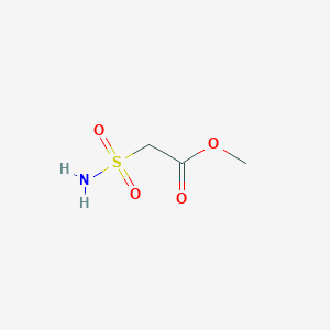 molecular formula C3H7NO4S B3159647 Methyl 2-sulfamoylacetate CAS No. 863641-00-3