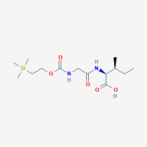 molecular formula C14H28N2O5Si B3159650 (2S,3S)-3-methyl-2-[2-({[2-(trimethylsilyl)ethoxy]carbonyl}amino)acetamido]pentanoic acid CAS No. 863658-70-2