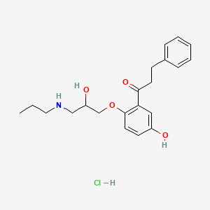 molecular formula C21H28ClNO4 B3159658 5-羟基普罗帕酮盐酸盐 CAS No. 86383-32-6