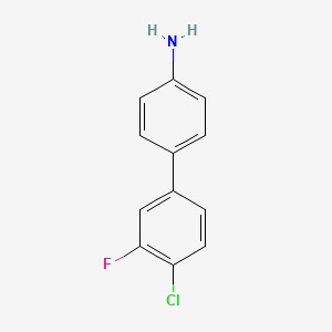 molecular formula C12H9ClFN B3159675 4'-Chloro-3'-fluoro-biphenyl-4-amine CAS No. 863921-61-3