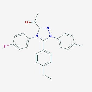 molecular formula C25H24FN3O B315968 1-[5-(4-ethylphenyl)-4-(4-fluorophenyl)-1-(4-methylphenyl)-4,5-dihydro-1H-1,2,4-triazol-3-yl]ethanone 