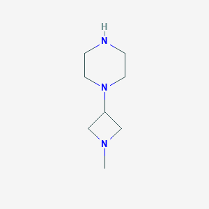 molecular formula C8H17N3 B3159748 1-(1-Methylazetidin-3-yl)piperazine CAS No. 864350-81-2