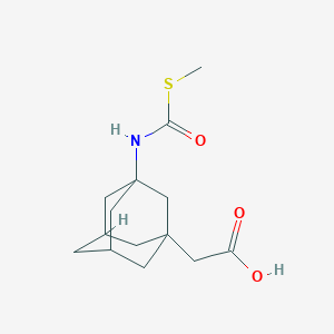 molecular formula C14H21NO3S B3159762 (3-[{[(甲硫基)羰基]氨基}-1-金刚烷基])乙酸 CAS No. 864411-39-2