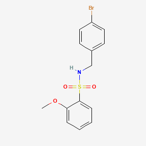 molecular formula C14H14BrNO3S B3159806 N-(4-Bromo-benzyl)-2-methoxy-benzenesulfonamide CAS No. 864685-53-0