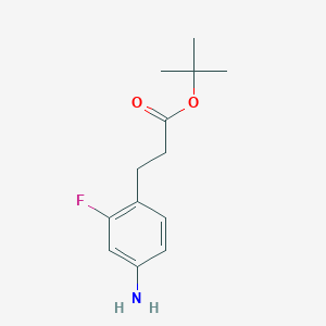 molecular formula C13H18FNO2 B3159872 3-(4-氨基-2-氟苯基)-丙酸叔丁酯 CAS No. 865138-41-6