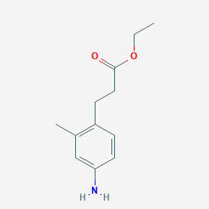 molecular formula C12H17NO2 B3159884 3-(4-Amino-2-methyl-phenyl)-propionic acid ethyl ester CAS No. 865139-47-5