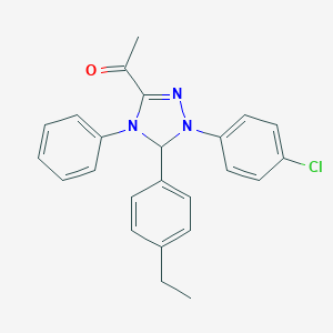 molecular formula C24H22ClN3O B315990 1-[1-(4-chlorophenyl)-5-(4-ethylphenyl)-4-phenyl-4,5-dihydro-1H-1,2,4-triazol-3-yl]ethanone 