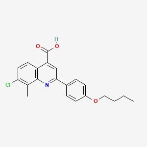 molecular formula C21H20ClNO3 B3159922 2-(4-Butoxyphenyl)-7-chloro-8-methylquinoline-4-carboxylic acid CAS No. 865415-17-4