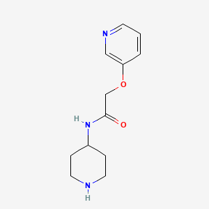 molecular formula C12H17N3O2 B3159926 N-piperidin-4-yl-2-pyridin-3-yloxyacetamide CAS No. 865432-00-4