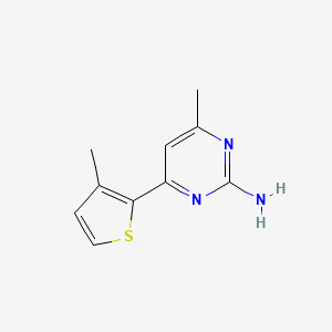 molecular formula C10H11N3S B3159944 4-Methyl-6-(3-methylthiophen-2-yl)pyrimidin-2-amine CAS No. 865657-78-9