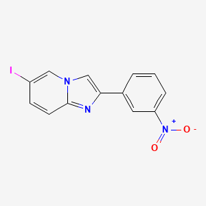 molecular formula C13H8IN3O2 B3159945 6-碘-2-(3-硝基苯基)咪唑并[1,2-a]吡啶 CAS No. 865657-80-3