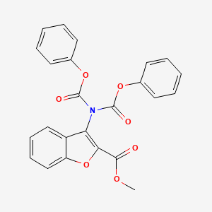 molecular formula C24H17NO7 B3159954 Methyl 3-[bis(phenoxycarbonyl)amino]-1-benzofuran-2-carboxylate CAS No. 865658-41-9