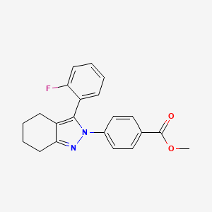 molecular formula C21H19FN2O2 B3159959 methyl 4-[3-(2-fluorophenyl)-4,5,6,7-tetrahydro-2H-indazol-2-yl]benzenecarboxylate CAS No. 865658-45-3