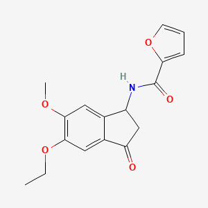molecular formula C17H17NO5 B3159972 N-(5-ethoxy-6-methoxy-3-oxo-2,3-dihydro-1H-inden-1-yl)-2-furamide CAS No. 865659-15-0